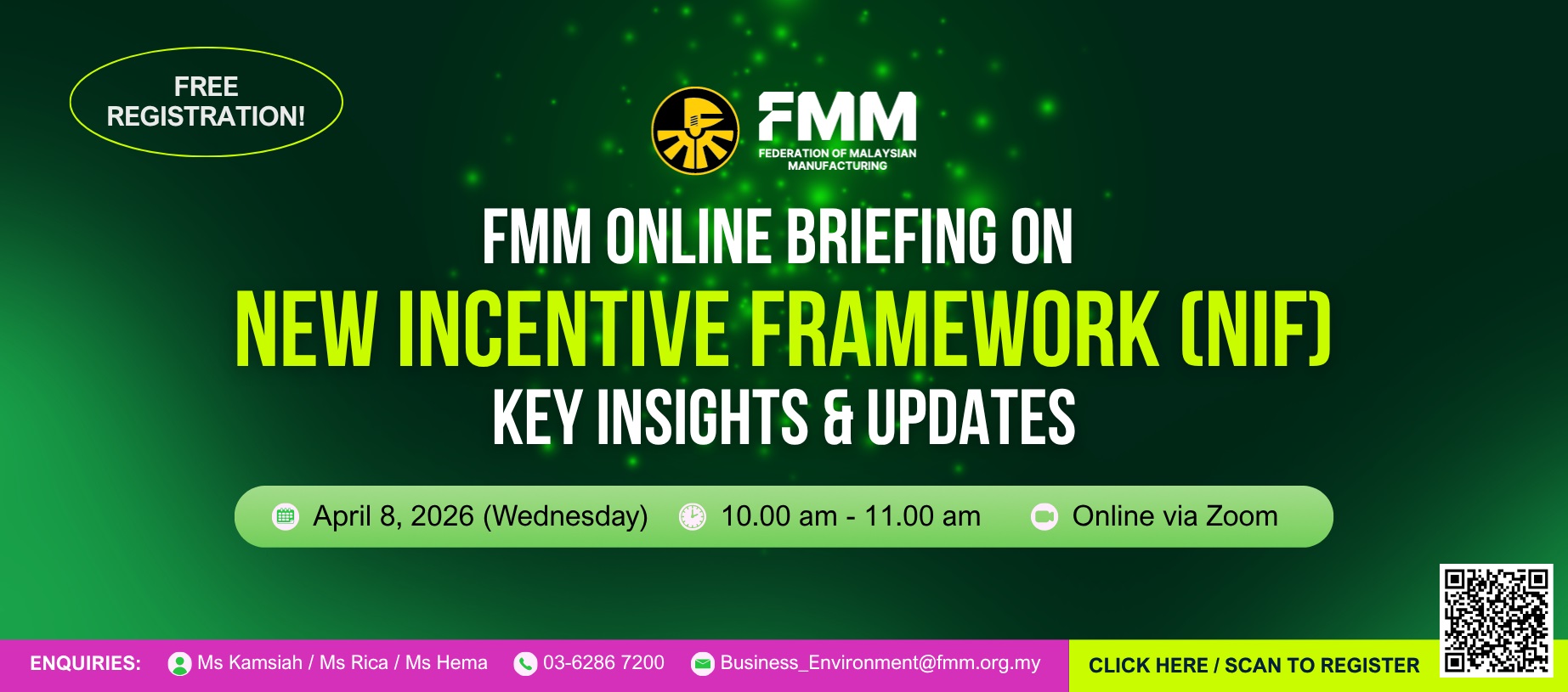 FMM Online Briefing on New Incentive Framework (8 April 2026)