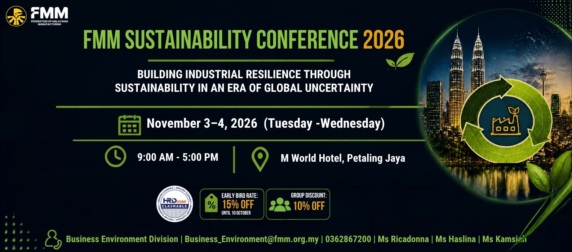 FMM Sustainability Conference (3 Nov 2026)