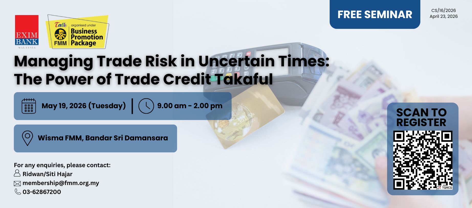 EXIM Bank - Managing Trade Risk in Uncertain Times - The Power of Trade Credit Takaful (19 May 2026)