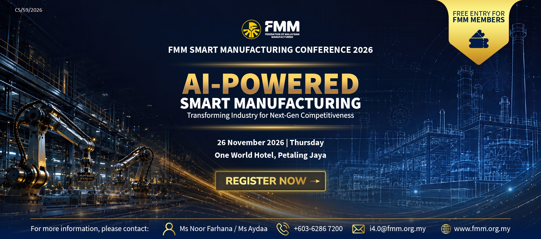 FMM Smart Manufacturing Conference 20026 (26 Nov)